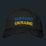 Support Ukraine Embroidered Hat Ukrainian Flag<br><div class="desc">Support Ukraine Embroidered Hats - Peace - Ukrainian Flag Caps - Freedom - Support - Solidarity - Strong Together - Freedom Victory ! You can transfer to more than 1000 Zazzle products ! 
We Stand With Ukraine !</div>