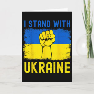 Support Ukraine Flag I Stand With Ukraine Card