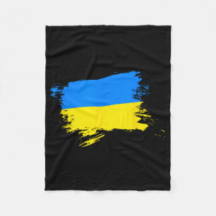 Support Ukraine Flag Ukrainian Pride Heart Ukraine Fleece Blanket