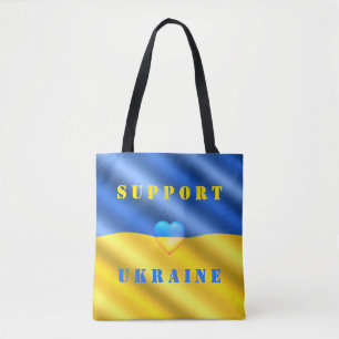 Support Ukraine - Freedom Peace - Flag of Ukraine Tote Bag