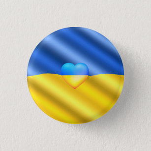 Support Ukraine - Freedom - Peace - Ukraine Flag 3 Cm Round Badge