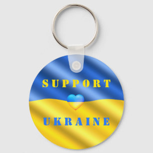 Support Ukraine - Freedom - Peace - Ukraine Flag  Key Ring