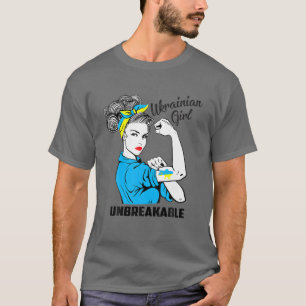 Support Ukraine Girl Unbreakable Strong Ukrainian T-Shirt