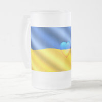 Support Ukraine Glass Beer Mug - Freedom