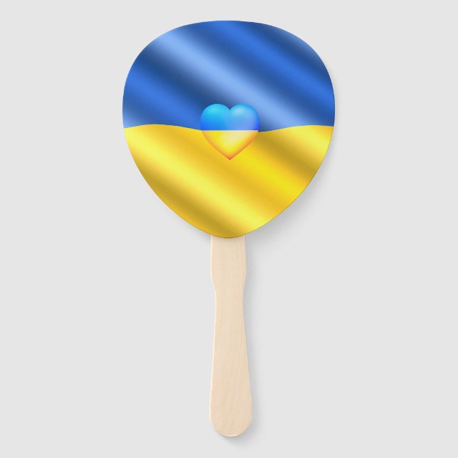 Support Ukraine Hand Fan Ukrainian Flag - Freedom (Front)
