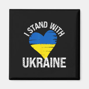 Support Ukraine Heart Flag Stand With Ukraine Soli Magnet