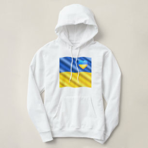Support Ukraine Hoodie Ukrainian Flag Heart