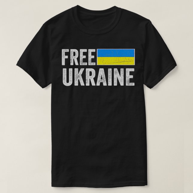 Support Ukraine I Stand With Ukraine Flag Free Ukr T-Shirt (Design Front)