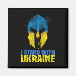Support Ukraine I Stand With Ukraine Spartan Warri Magnet