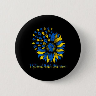Support Ukraine I Stand With Ukraine Ukraine Sunfl 6 Cm Round Badge