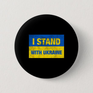 Support Ukraine I Stand With Ukraine Ukrainian Fla 6 Cm Round Badge
