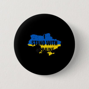 Support Ukraine I Stand With Ukraine Ukrainian Fla 6 Cm Round Badge