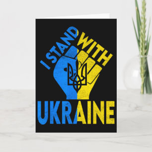 Support Ukraine I Stand With Ukraine Ukrainian Fla Card