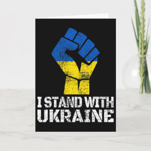 Support Ukraine I Stand With Ukraine Ukrainian Fla Card