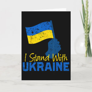 Support Ukraine I Stand With Ukraine Ukrainian Fla Card