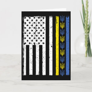 Support Ukraine I Stand With Ukraine Ukrainian Fla Card