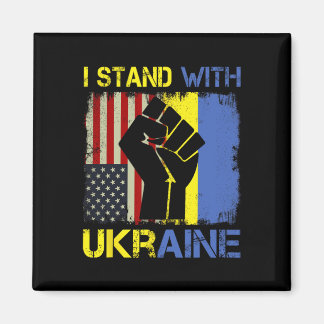 Support Ukraine I Stand With Ukraine Ukrainian Fla Magnet