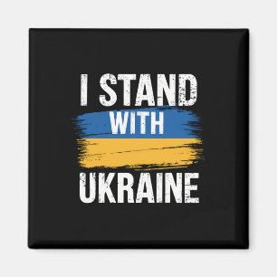Support Ukraine I Stand With Ukraine Ukrainian Fla Magnet
