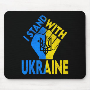 Support Ukraine I Stand With Ukraine Ukrainian Fla Mouse Mat