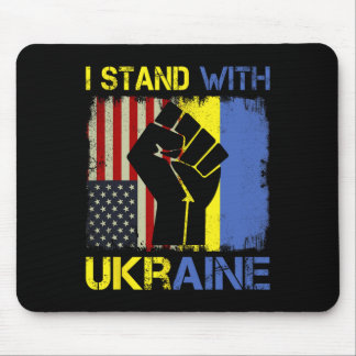 Support Ukraine I Stand With Ukraine Ukrainian Fla Mouse Mat