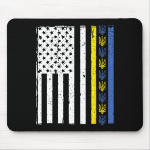 Support Ukraine I Stand With Ukraine Ukrainian Fla Mouse Mat