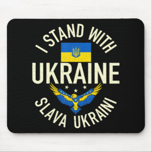 Support Ukraine I Stand With Ukraine Ukrainian Fla Mouse Mat
