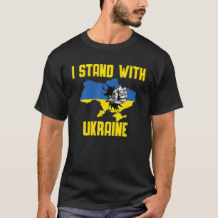 Support Ukraine I Stand With Ukraine Ukrainian Fla T-Shirt