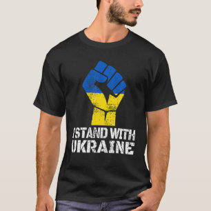 Support Ukraine I Stand With Ukraine Ukrainian Fla T-Shirt