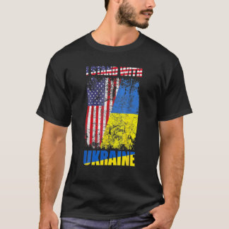 Support Ukraine I Stand With Ukraine Ukrainian Fla T-Shirt