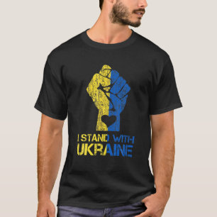 Support Ukraine I Stand With Ukraine Ukrainian Fla T-Shirt