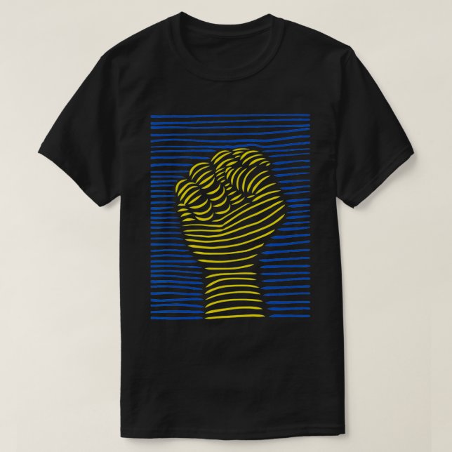 Support Ukraine I Stand With Ukraine Ukrainian Fla T-Shirt (Design Front)