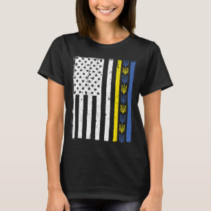 Support Ukraine I Stand With Ukraine Ukrainian Fla T-Shirt