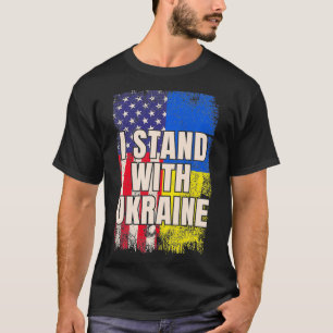 Support Ukraine I Stand With Ukraine Ukrainian Fla T-Shirt