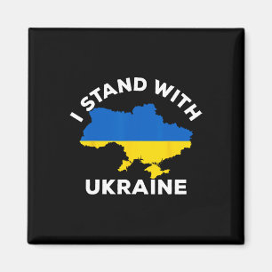 Support Ukraine I Stand With Ukraine Ukrainian Map Magnet