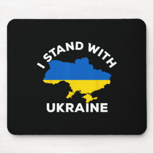 Support Ukraine I Stand With Ukraine Ukrainian Map Mouse Mat