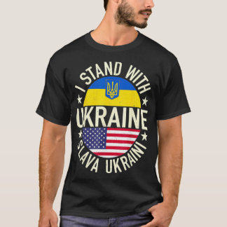 Support Ukraine I Stand With Ukraine Ukrainian US T-Shirt