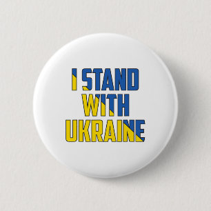 Support Ukraine I Stand With Ukraine Ukrainianflag 6 Cm Round Badge