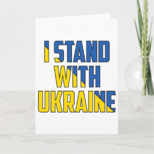Support Ukraine I Stand With Ukraine Ukrainianflag Card