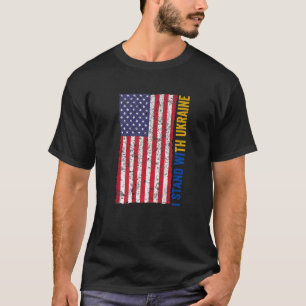 Support Ukraine I Stand With Ukraine Vintage Flag T-Shirt