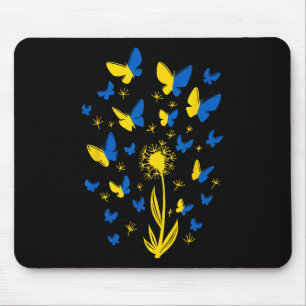 Support Ukraine I Stand With Ukraine Women Butterf Mouse Mat