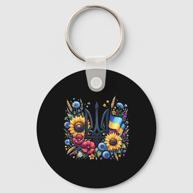 Support Ukraine  Key Ring (Front)