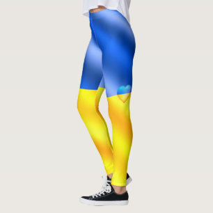 Support Ukraine Leggings Ukrainian Flag Colours