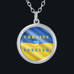 Support Ukraine Necklace - Freedom<br><div class="desc">Support Ukraine Silver Plated Necklaces - Freedom - Peace - Ukrainian Flag - Together !  You can also transfer Support Ukraine to more than 1000 Zazzle products!  
We Stand With Ukraine !</div>