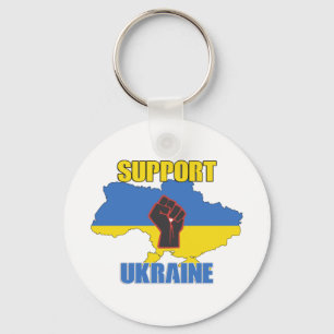 Support Ukraine - Peace & Love for Ukraine Key Ring