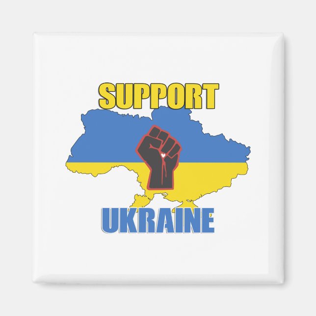 Support Ukraine - Peace & Love for Ukraine Magnet (Front)