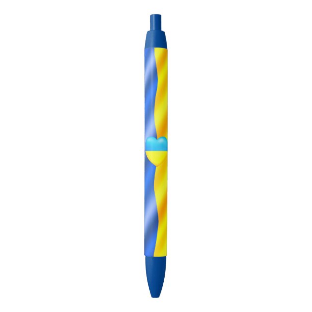 Support Ukraine Pen Freedom Heart - Ukraine Flag (Front Vertical)