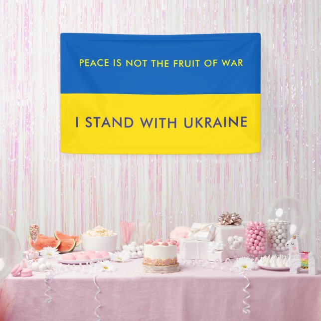 Support Ukraine Personalised Patriotic Flag Banner (Party)