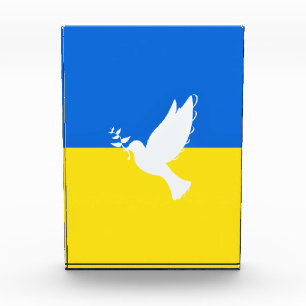 Support Ukraine Photo Block Peace Dove