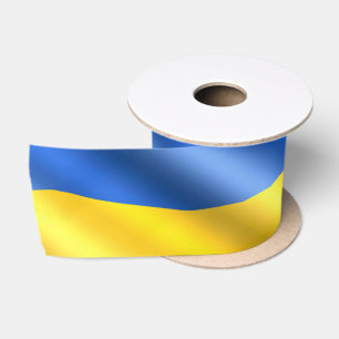 Support Ukraine Ribbon Ukrainian Flag Gift Satin Ribbon