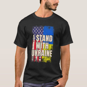 Support Ukraine Stand With Ukraine Ukrainian Flag T-Shirt